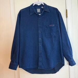 Vintage GAP Denim Shirt 90s – Size L – Made in Hong Kong